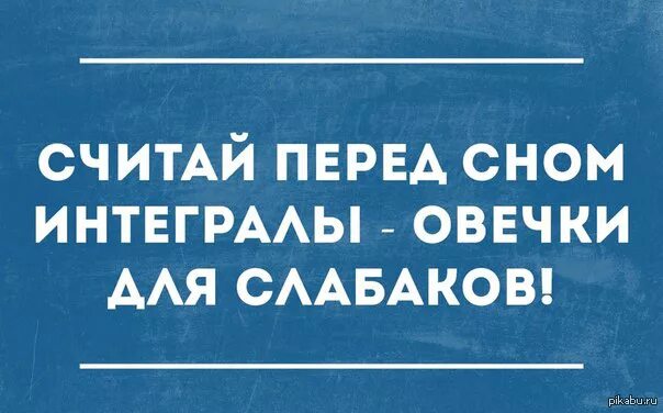 Перед сном грядущим. Анекдот перед сном. считай перед сном интегралы овечки для слабаков. счмтатьовец перед сном. считать овец перед сном.