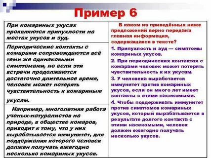 Главная информация содержащаяся в тексте
