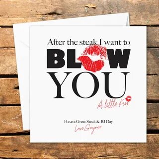Стейк и BJ день Blowjob Blow Работа Мужчины День Святого Etsy
