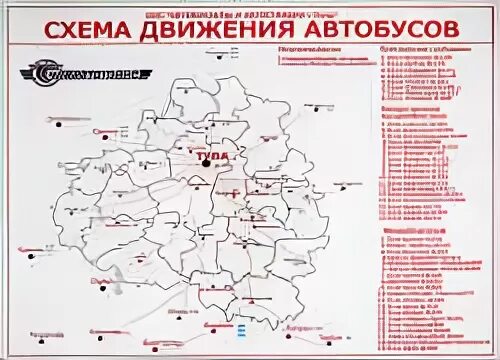 Тула маршруты автобусов на карте
