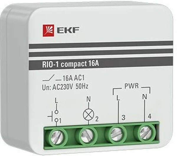 Импульсное реле Rio-1 EKF proxima схема подключения.