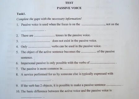 Passive voice упражнения 8