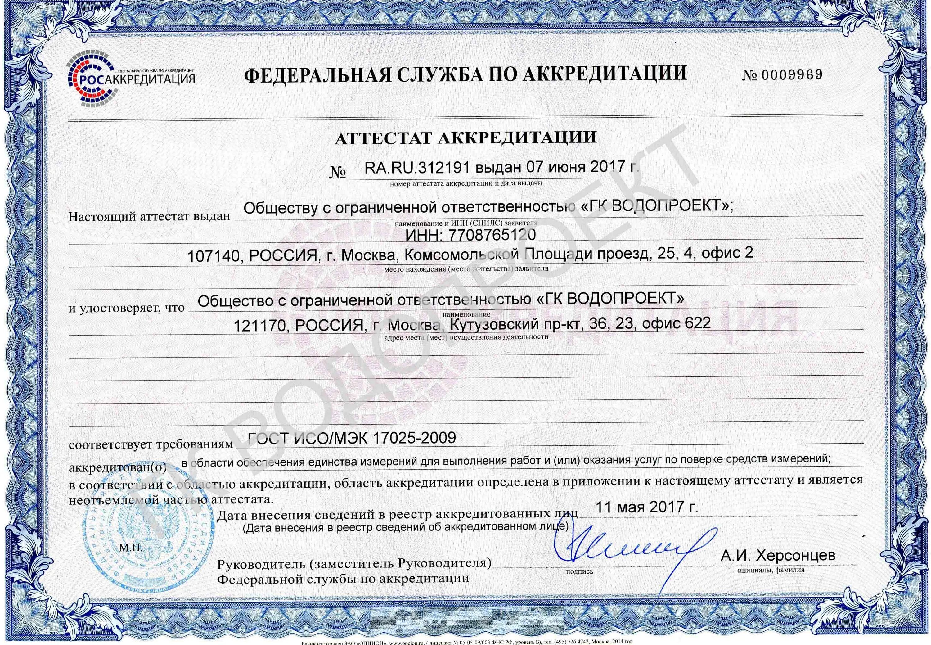 Список организаций имеющих