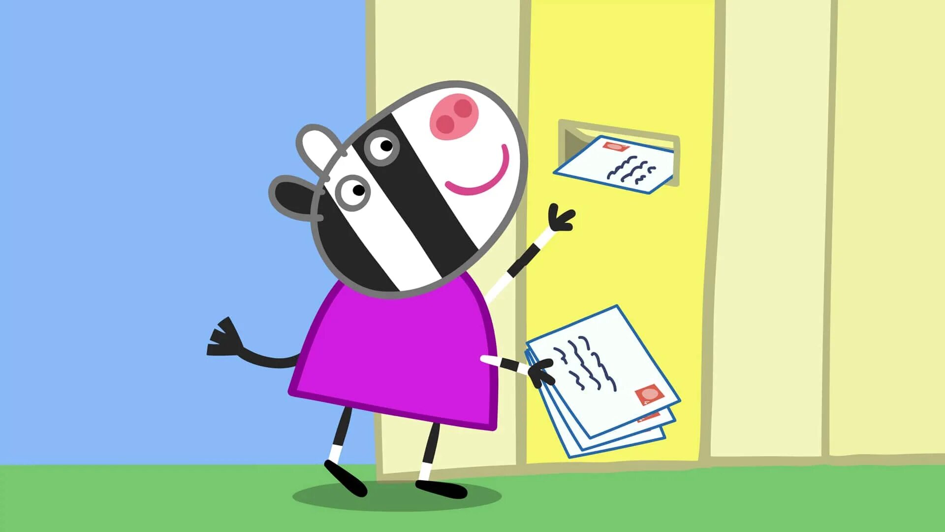 Свинка пеппа зебра. Зебра зоя из свинки пеппы. Свинка пеппа зебра зоя дочь почтальона. Свинка пеппа зебра. Пеппа зебра зоя.