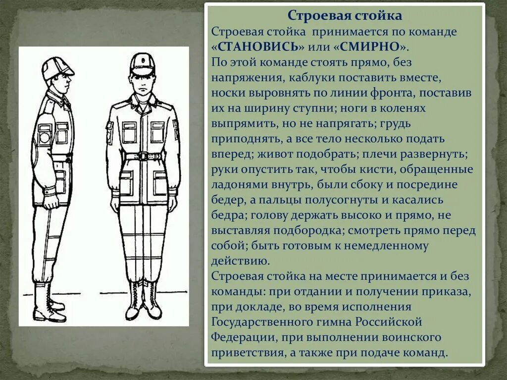 Как выполняется команда кругом