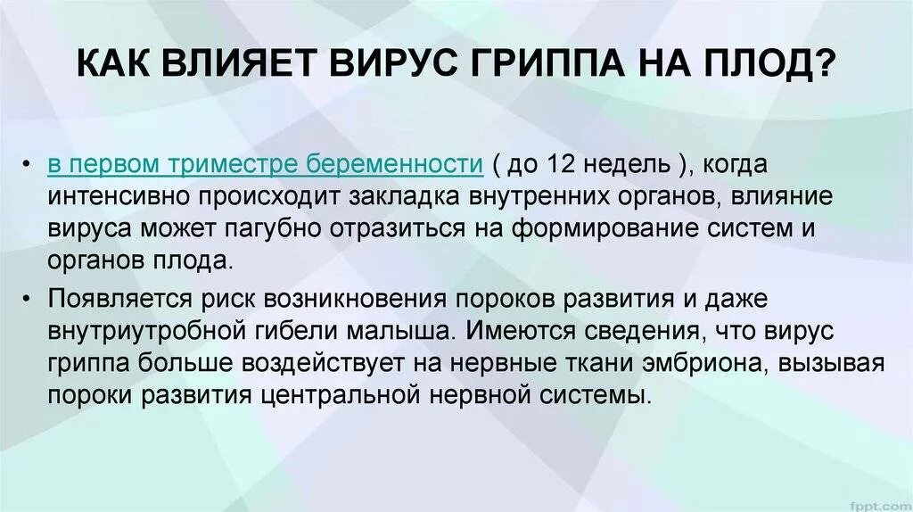 Влияние гриппа на плод. ОРВИ как влияет на плод. Как влияет грипп на плод. Влияние гриппа на беременность и плод.