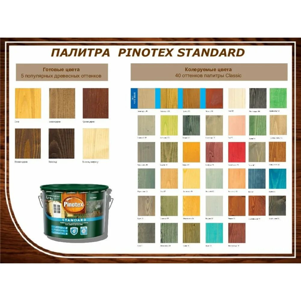Пинотекс пропитка палитра цветов 005. Краска Пинотекс стандарт для дерева для внутренних цвета. Pinotex Standard палитра для дерева. Pinotex цветовая гамма.