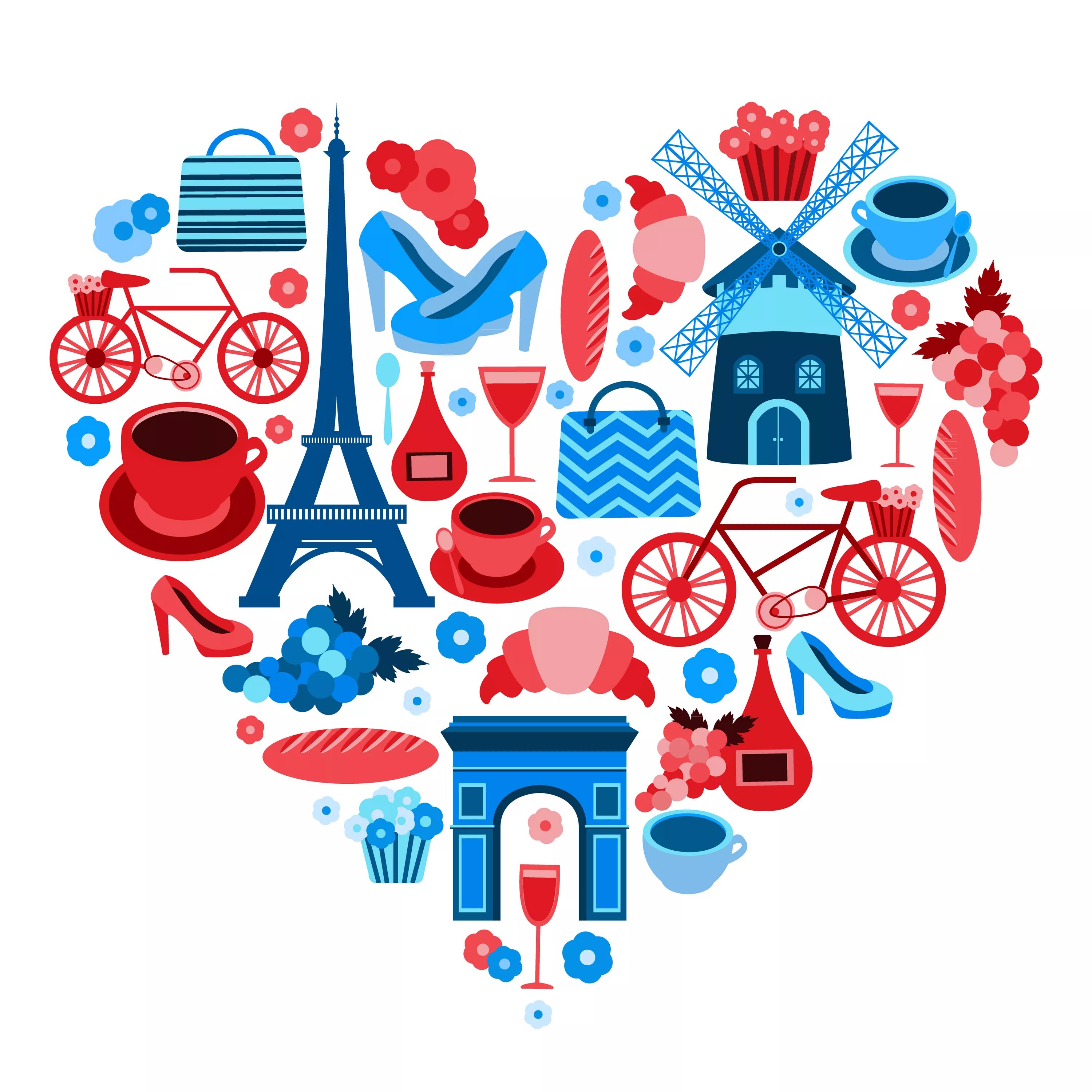 Атрибуты парижа. Культурные символы франции. France symbols. Атрибуты франции. Символы франции.