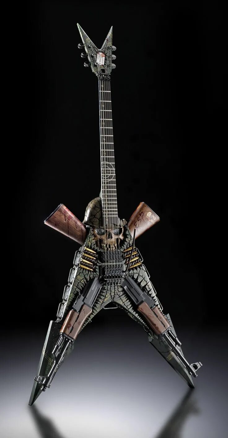 Гитара пулемет. Гитара esp custom. esp custom shop - ghost soldier. электрогитара esp custom. электрогитара шинигами esp custom.