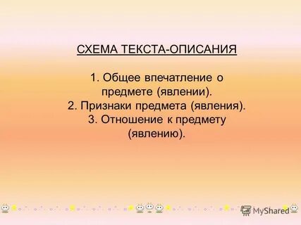 Схема текста описания