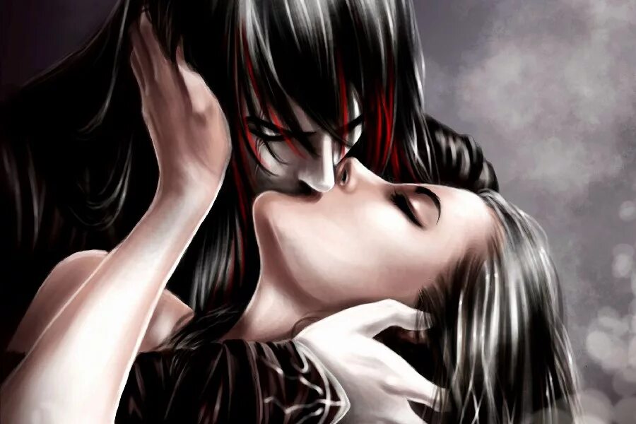 Вампир и девушка любовь. Красивый вампир. Любовь вампира. Поцелую с кровью