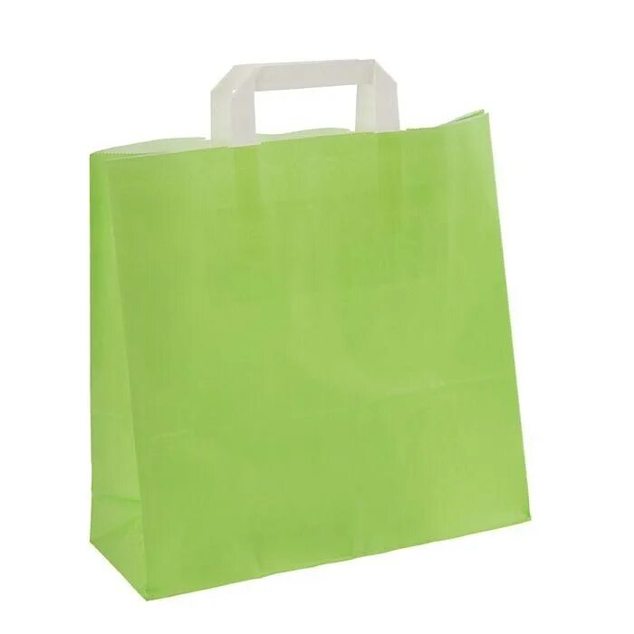 Пакет крафт зеленый вельвет, 32 х 12 х 32 см. Зеленый крафтовый пакет. Крафт пакет с плоскими ручками. Крафт пакет с зеленой ручкой.