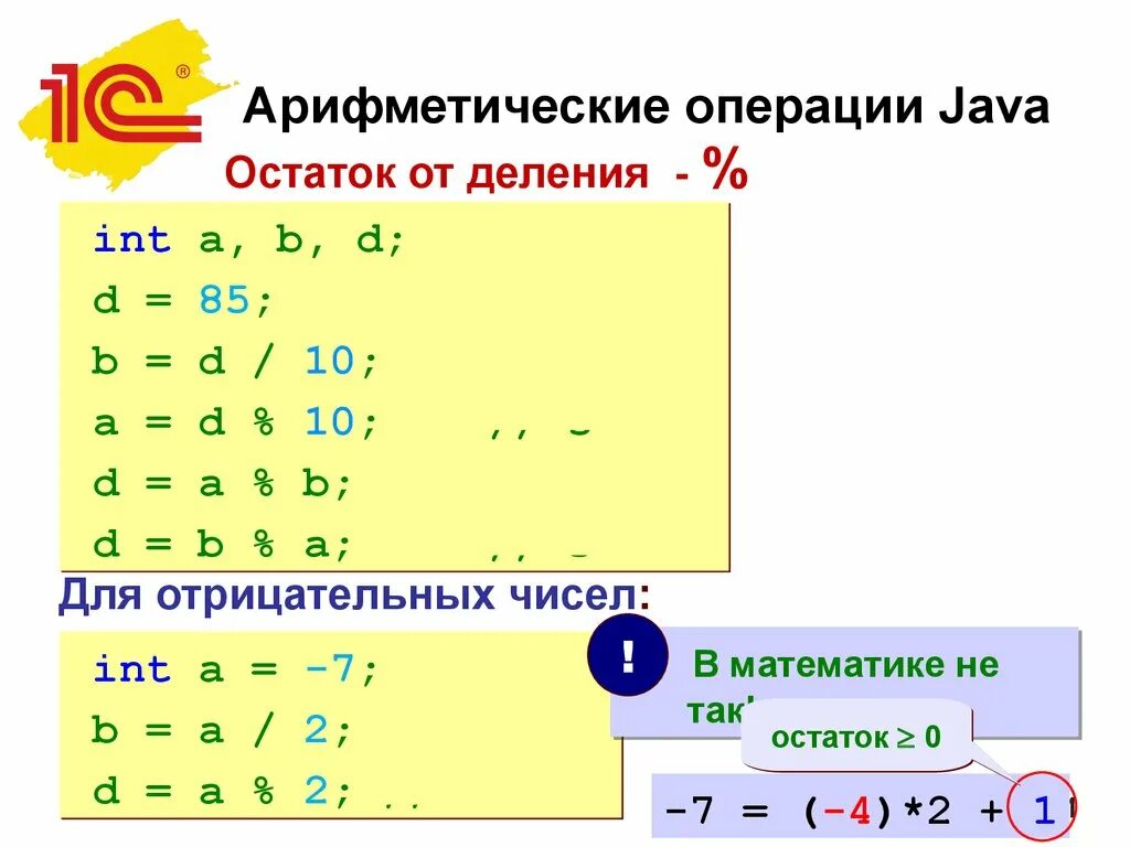 Java деление с остатком. Остаток от деления джава. Джава арифметические операции. Операция деления java. Операция взятия остатка от деления