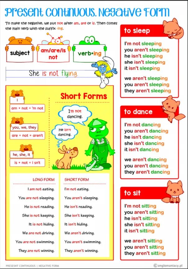 Present continuous pdf. Present continuous roll sentence game.