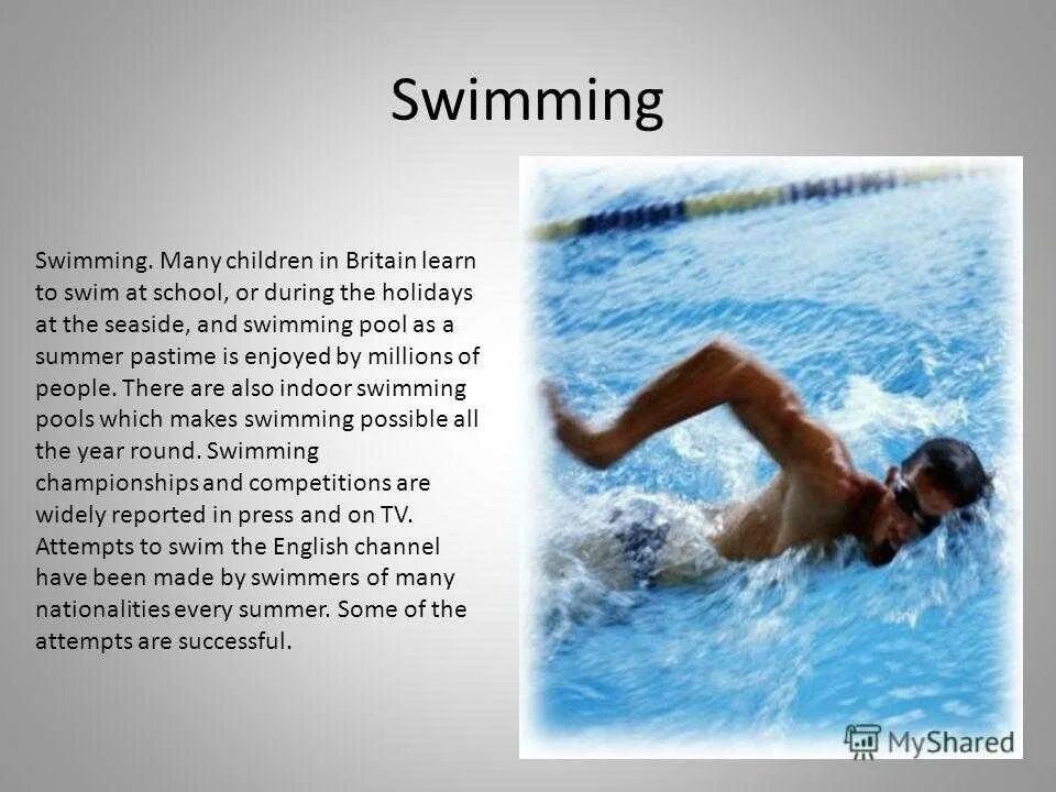 Любимый спорт на английском сочинение. Мое хобби плавание. Плавание на английском языке. Презентация мое хобби плавание. Тема на англ. Про плавание.