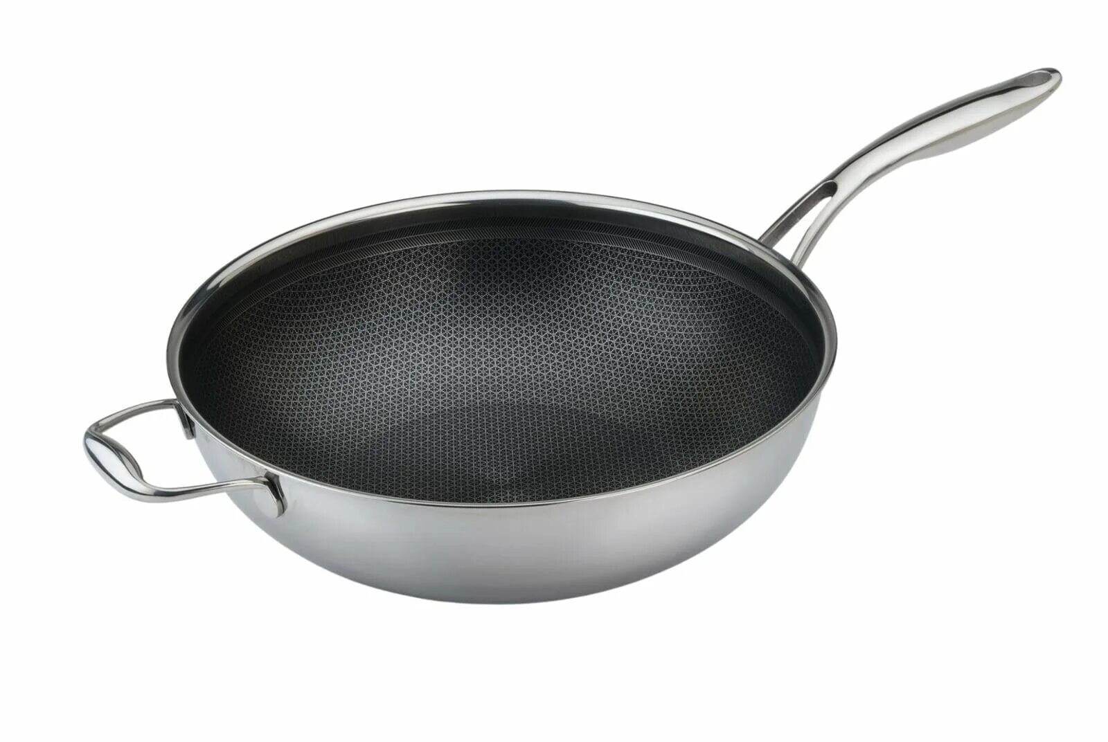 Вок 12. Wok with Hexagon. HEXCLAD Pan. HEXCLAD купить сковорода.