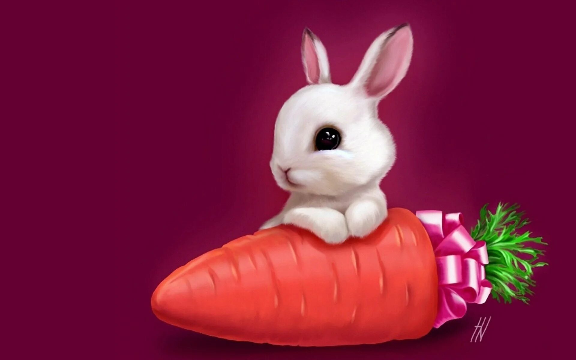 Бунни рэббит. Зайка. Новогодний заяц. Заяц с морковкой.