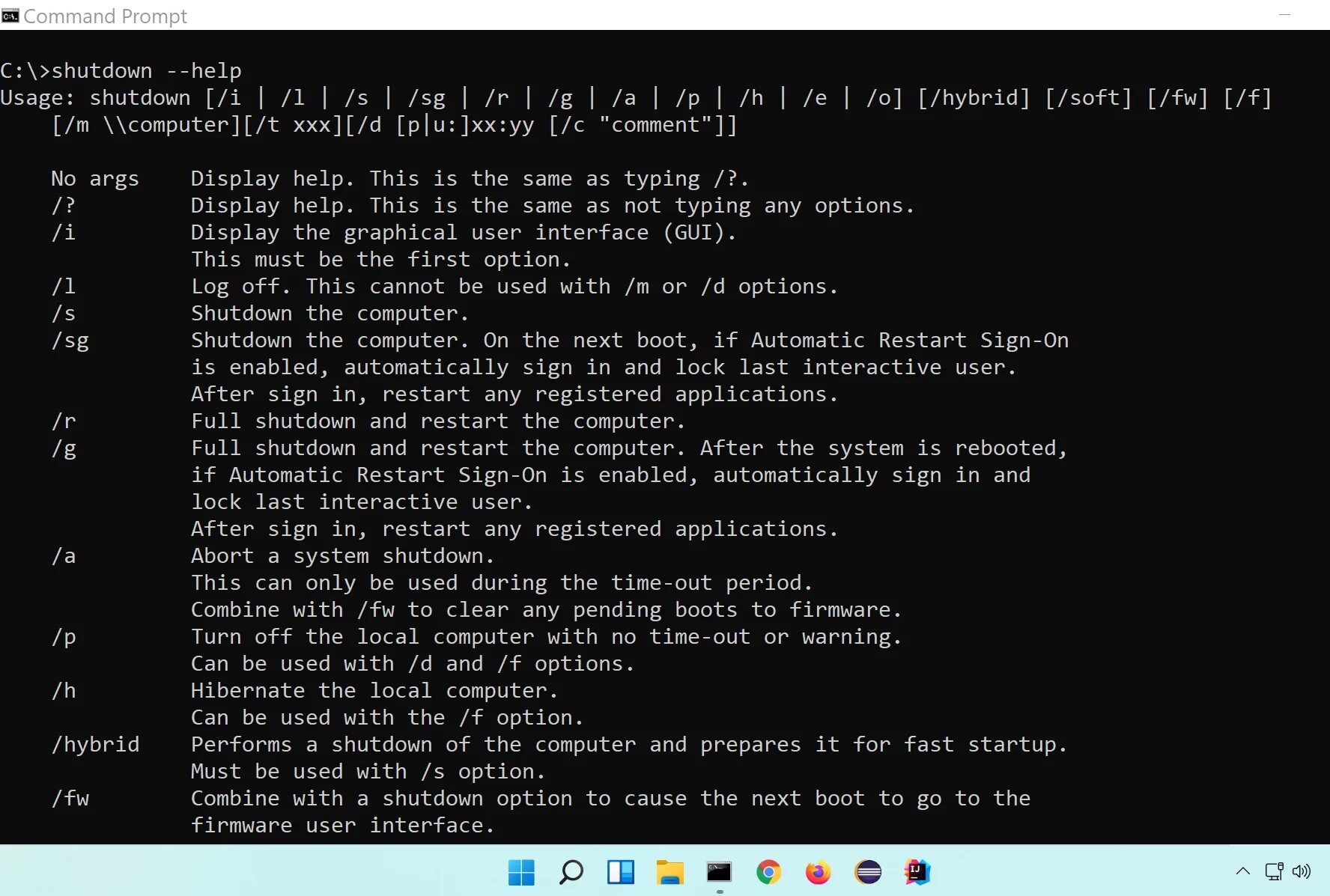Help for usage