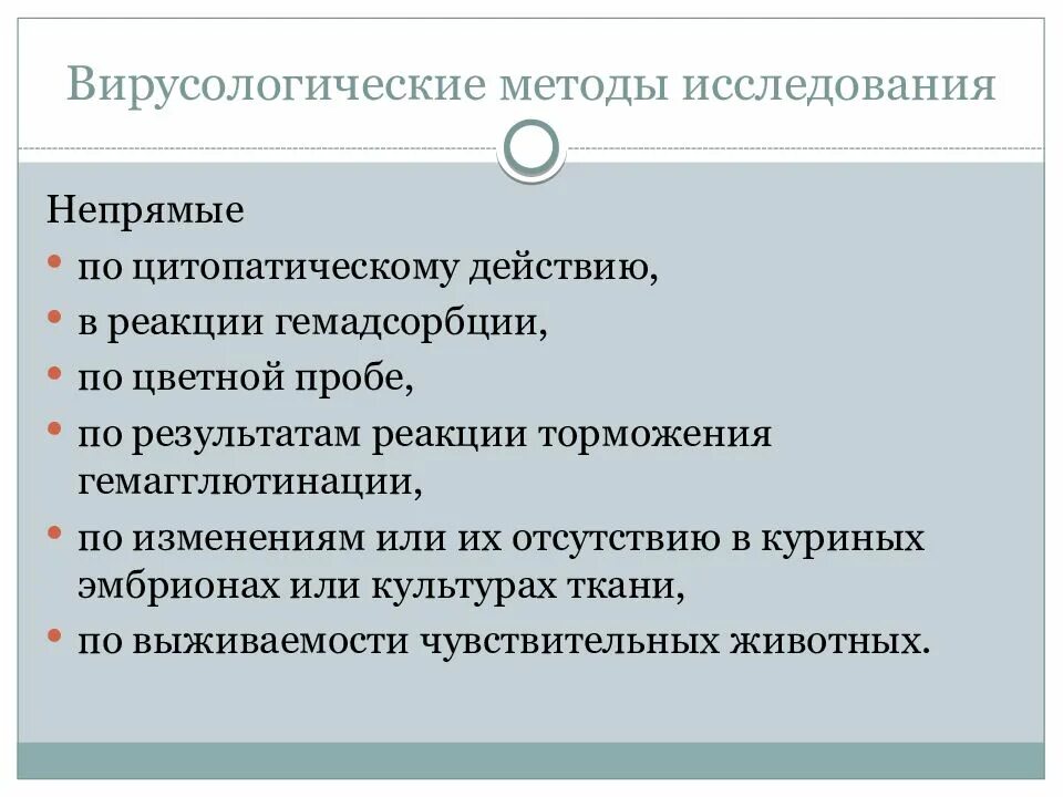 Вирусологический метод исследования