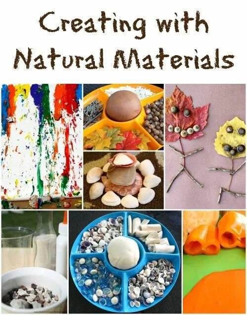 Natural materials. Natural materials for Kids. Material nature. Natura Craft. Natural materials for creativity.