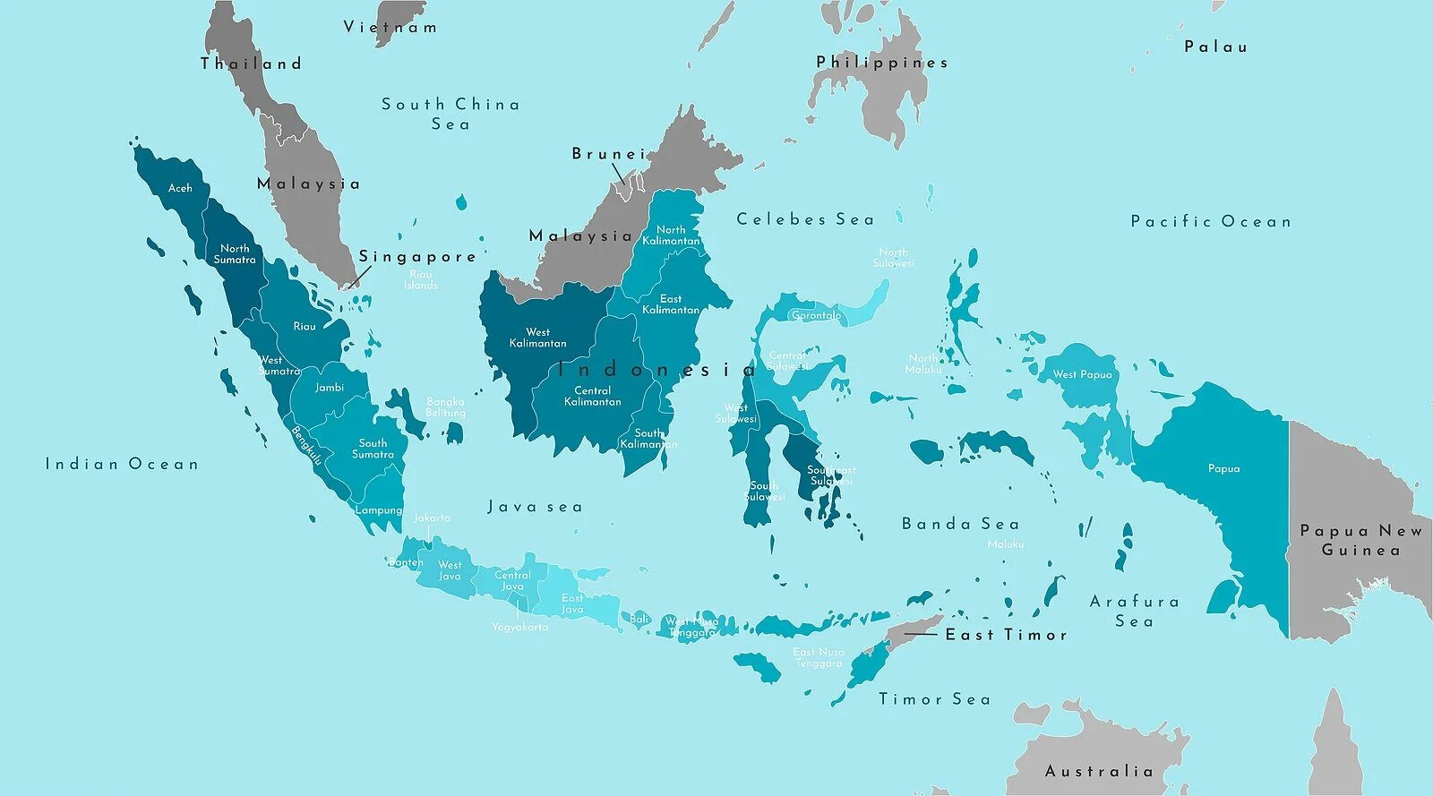 Где находятся большие зондские. Индонезия на карте. Индонезия Папуа карта. Карта Индонезии и Филиппин. Молуккские острова на карте.