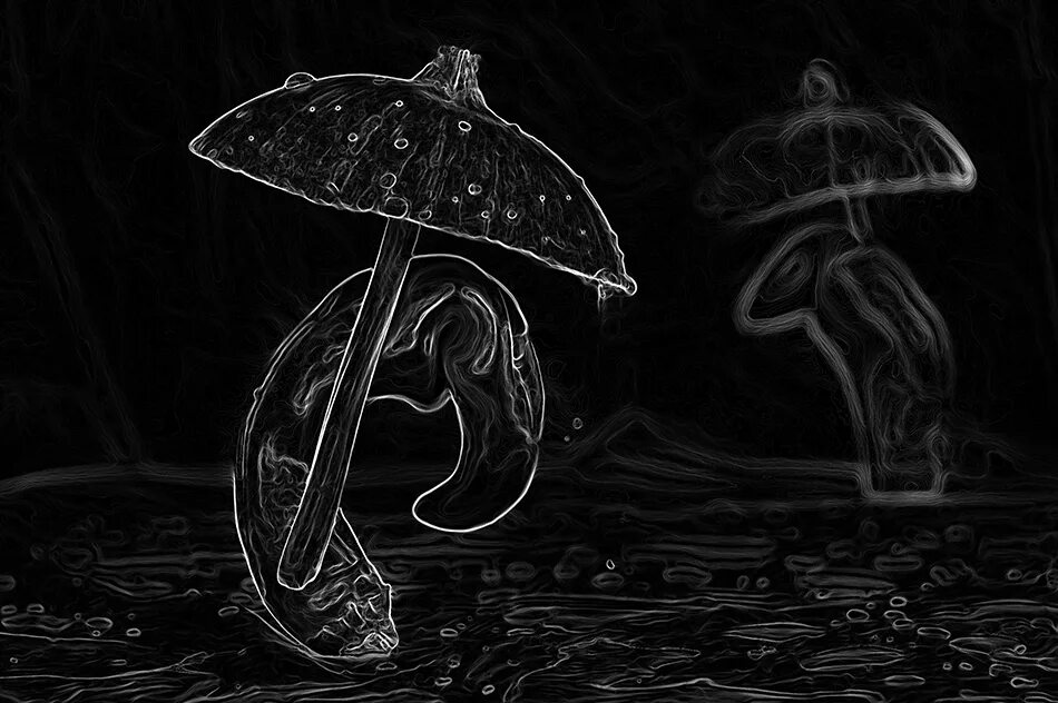 Одиночество тоска. Под музыку дождя иду во тьме. Лунная ночь. Я шел во тьме дождливой ночи. Сюрреалистические пейзажи.