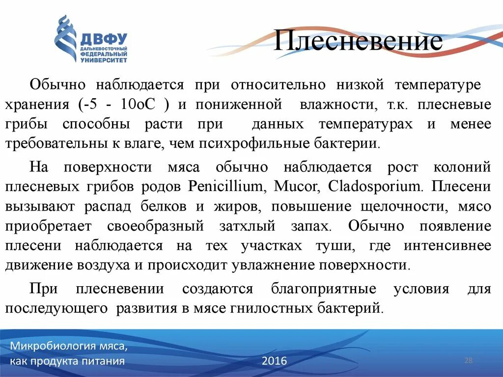 Изменения в мясе при хранении