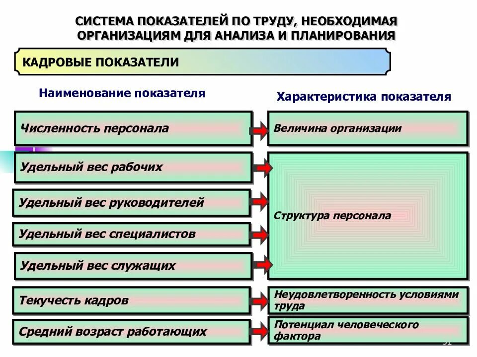 Выраженная программа действий в отношении персонала