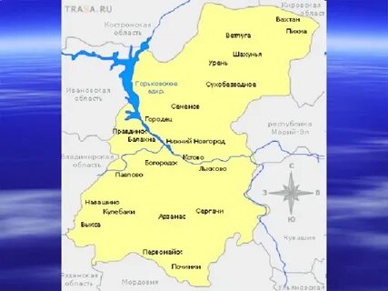 Карта рек нижегородской