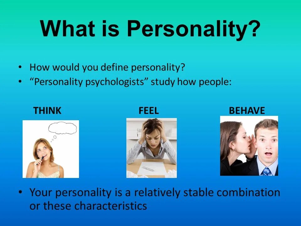 People's characteristics