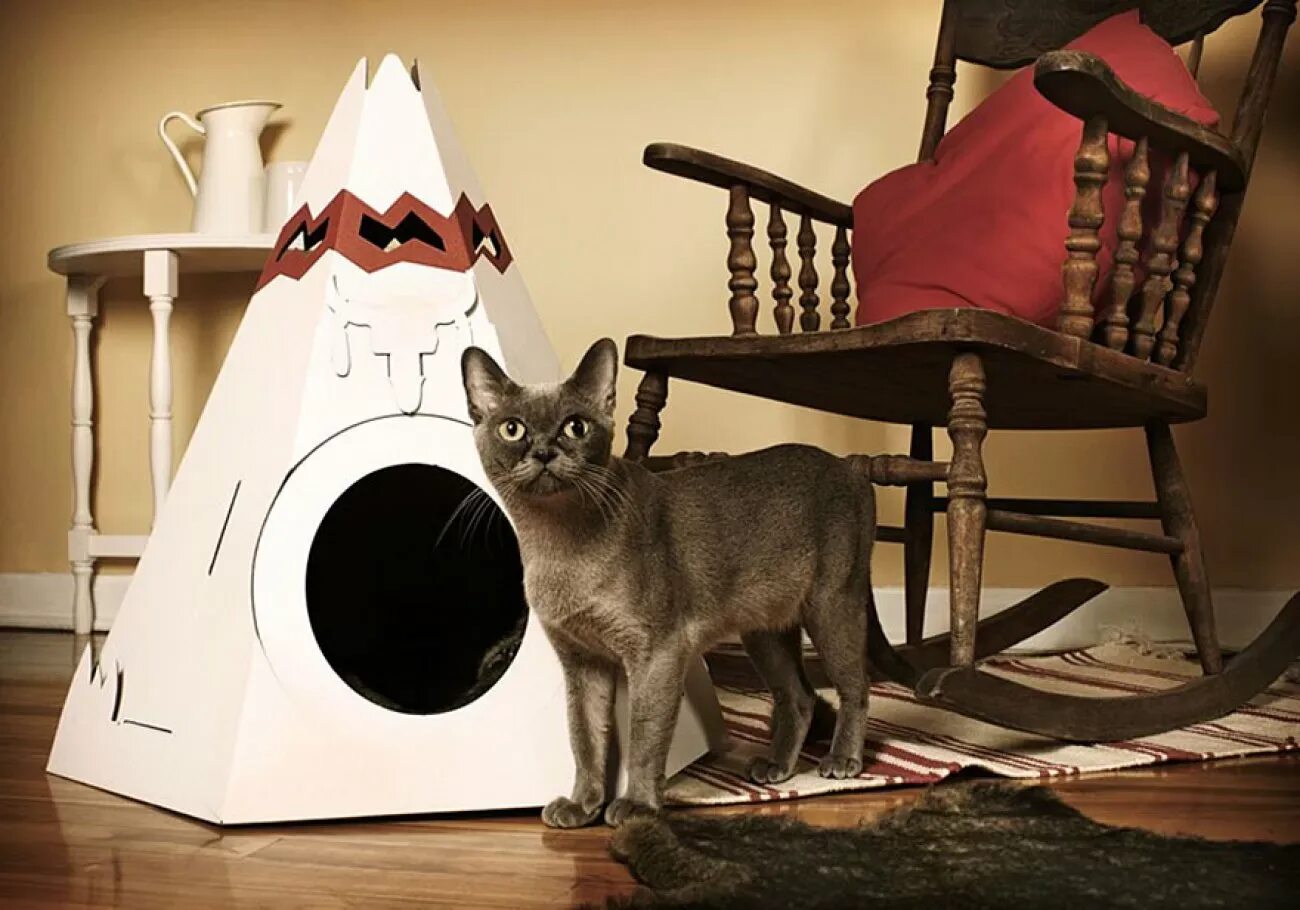 Идеи для кошек. Кошкин домик вигвам. креативные домики для кошек. самые необычные домики для кошек. домик для кошки идеи.