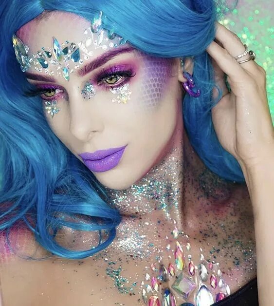 Pin by Natali Cristina Tavarez Vasque on Fiesta de fantasia Mermaid eye makeup, 