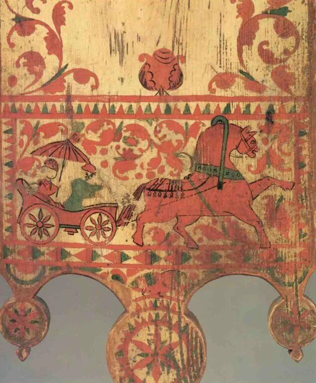 Раскрасить фрагмент старинной прялки окружающий мир