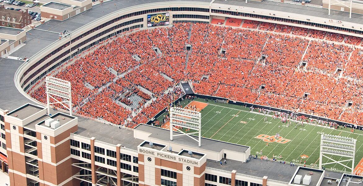 Стадионы университетов. Oklahoma State University. Stadium a-ok.