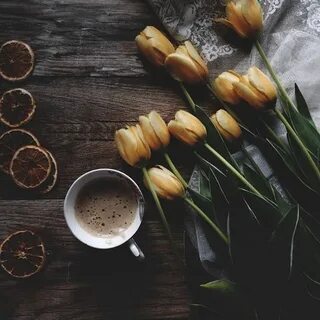 Весеннее утро кофе