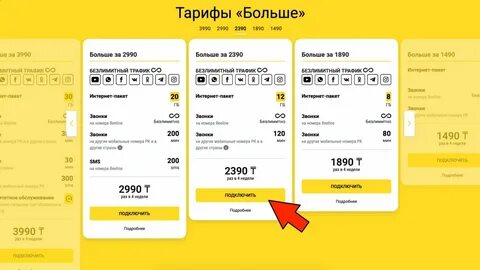 Билайн яркий как подключить