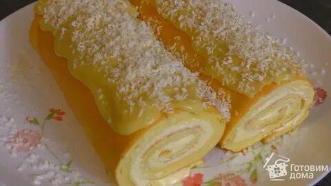 Рецепт бисквитного рулета с сгущенкой