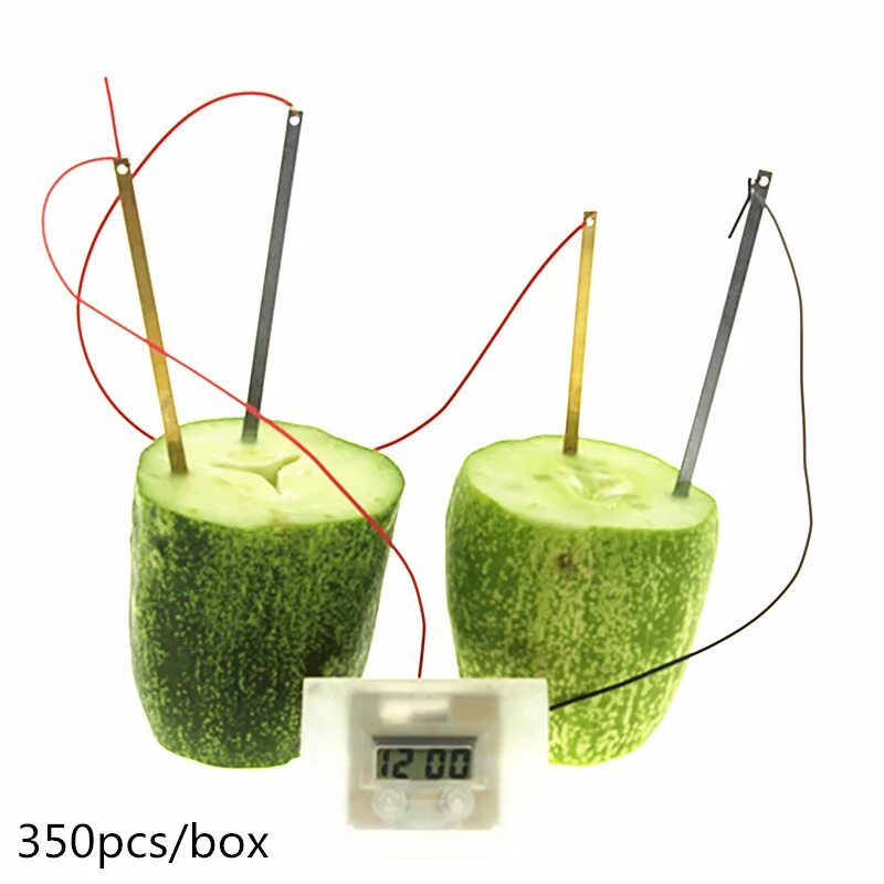 Potato clock. Набор электролитических ячеек. часы на картошке. часы potato.