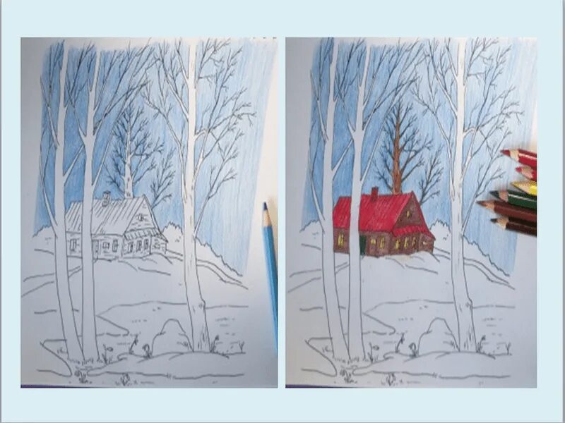 Изо 3 класс зимний пейзаж поэтапно. Зимние рисунки. поэтапное рисование пейзажа. зимний пейзаж рисунок. зимний пейзаж пошаговое рисование для детей.