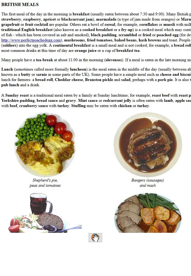 Read the text british meals. British meals текст. british meals таблица. задание по английскому british meals.