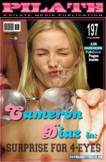 Cameron Diaz Fake, Cum Facial, Cumshot, Glasses, Handjob, Magazine Cover, S...