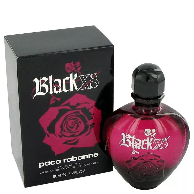 Paco Rabanne Black XS. Paco Rabanne Black XS pour femme. Black XS 80 ml. Paco Rabanne Black XS for women.