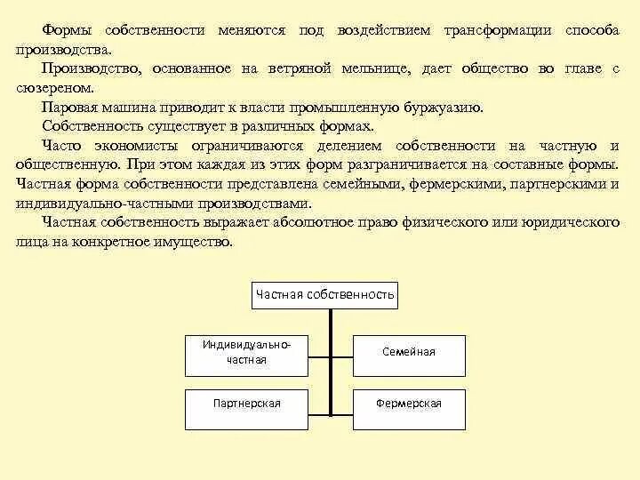 Семейные владения. Трансформация форм собственности. Способы преобразования собственности. Способы трансформации государственной собственности. Формы собственности в современном мире.