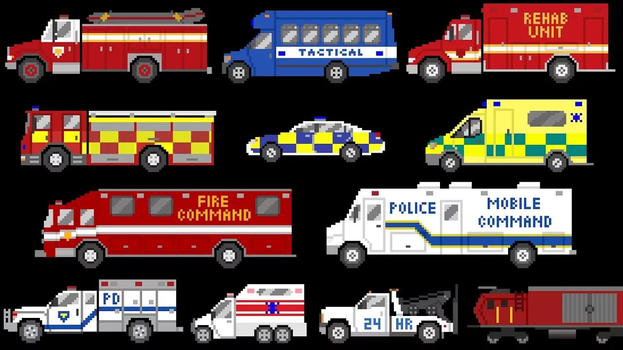 Fire truck police car. Emergency vehicles. Kids Emergency vehicles. The Kids picture show vehicles. Emergency vehicles 3.