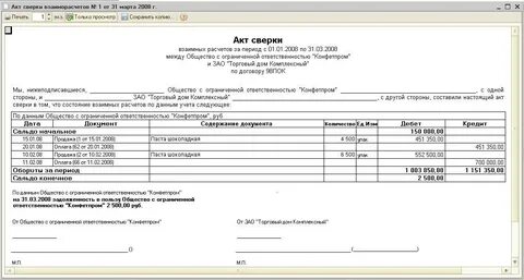 Сверка полученных документов
