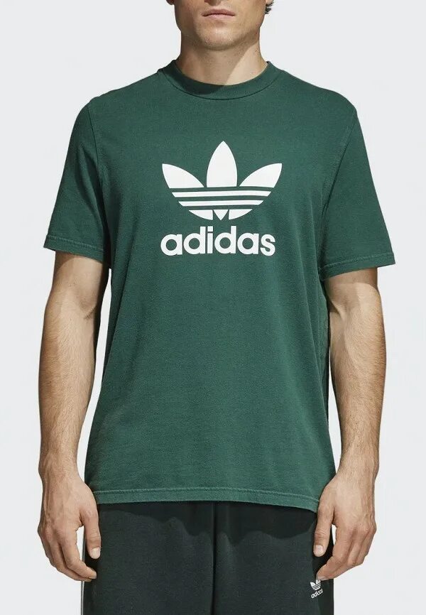 Футболка адидас мужская оригинал купить. Футболка adidas Originals Originals TREFO. Adidas t-Shirt Green Trefoil. Адидас Ориджиналс футболка. Майки адидас Ориджиналс натуральные.