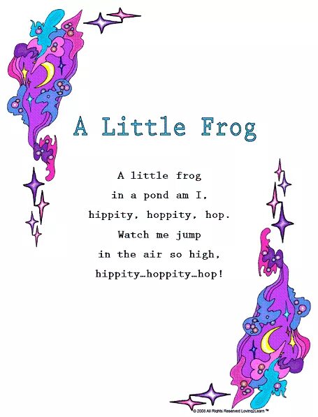 Хоп хоп хоп песня английская. Little Frog стих. Frog poems for Kids. Poems about Frog. Английское стихотворение хипити хоп.