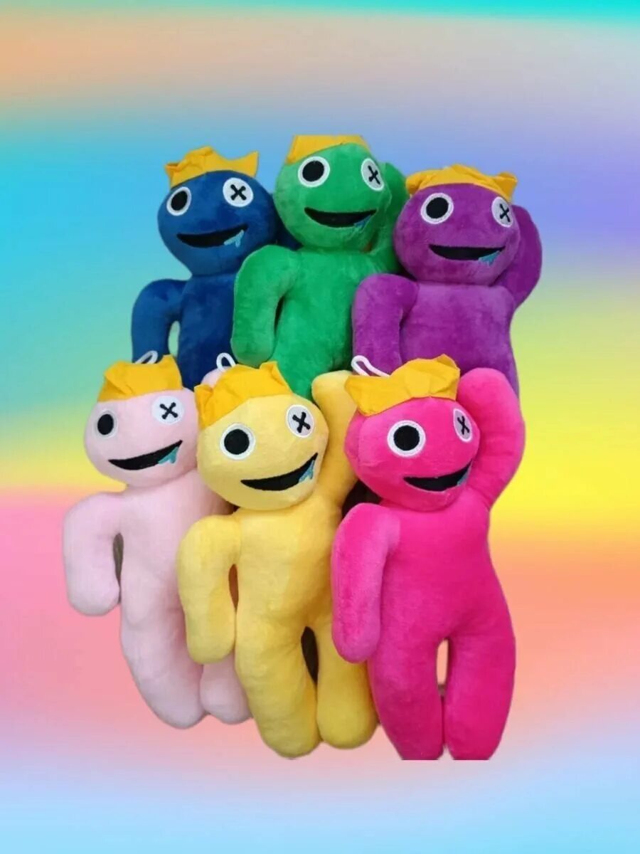 Радужные друзья игрушки. Радужные друзья игрушки роблокса. Синий радужный друг мягкая игрушка. Радужные герои игрушки. Фигурки радужных друзей.