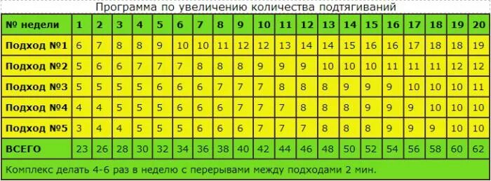 Как увеличить количество подтягиваний. Увеличение подтягиваний на турнике. Таблица увеличения количества подтягиваний. Как увеличить количество подтягиваний на турнике. На сколько возрастет внутренняя