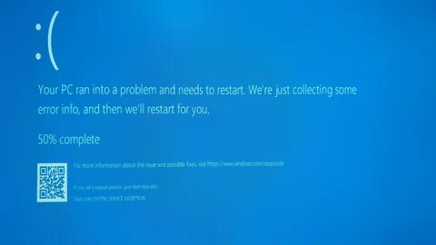 Синий экран registry error